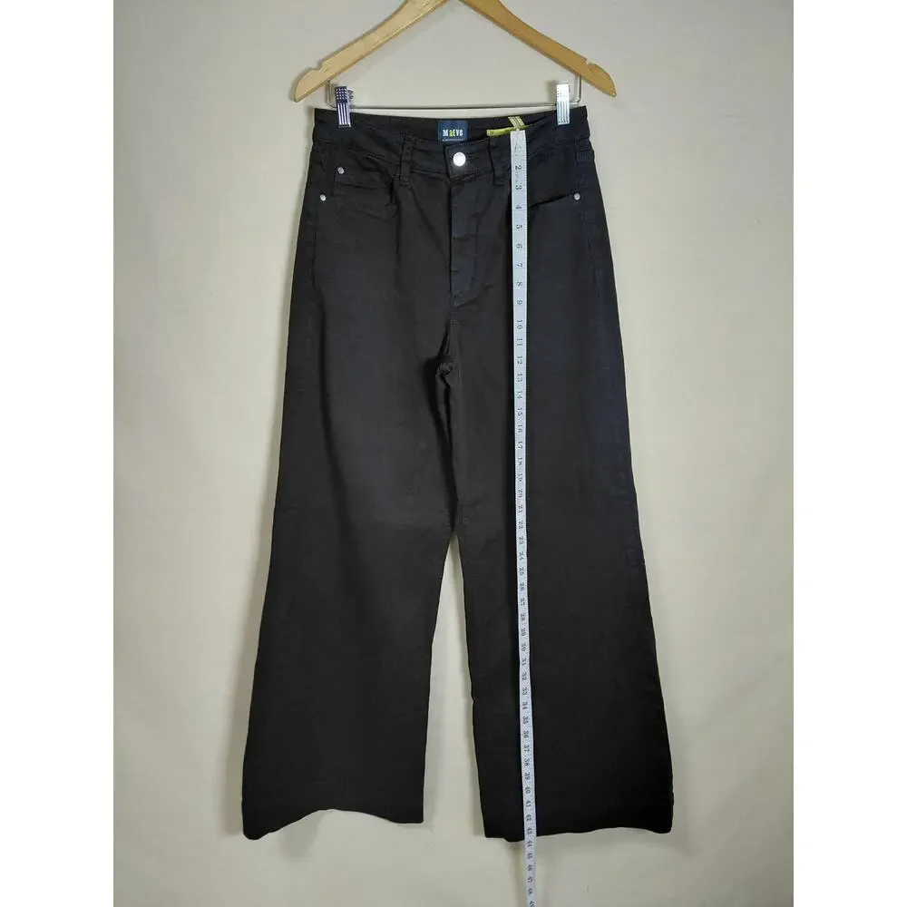 Maeve by Anthropologie Black Wide Leg Denim Jeans Women Size 29